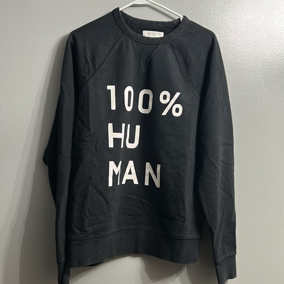 NWOT Everlane The 100% Human Typography Sweatshirt Black Size M - Picture 2 of 8